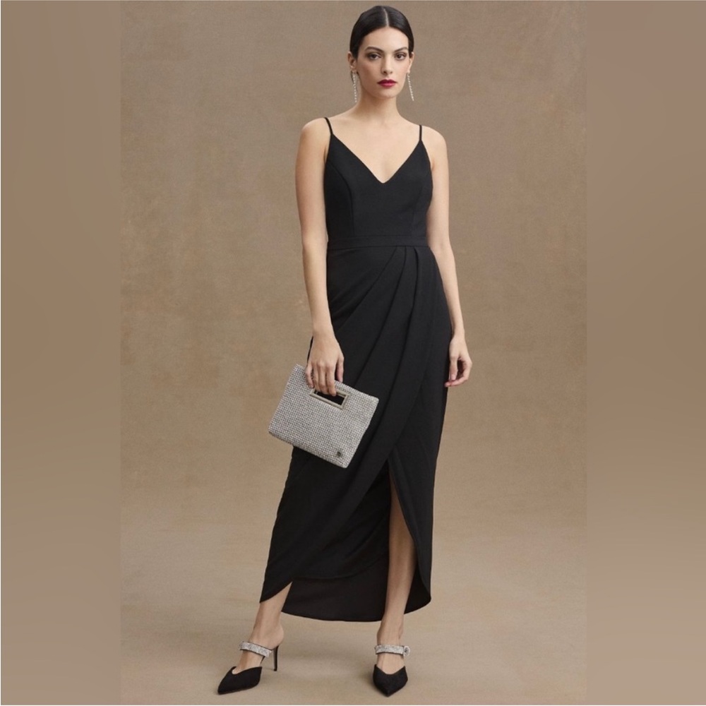NWT BHLDN Lyra Caron Black Faux Wrap Dress